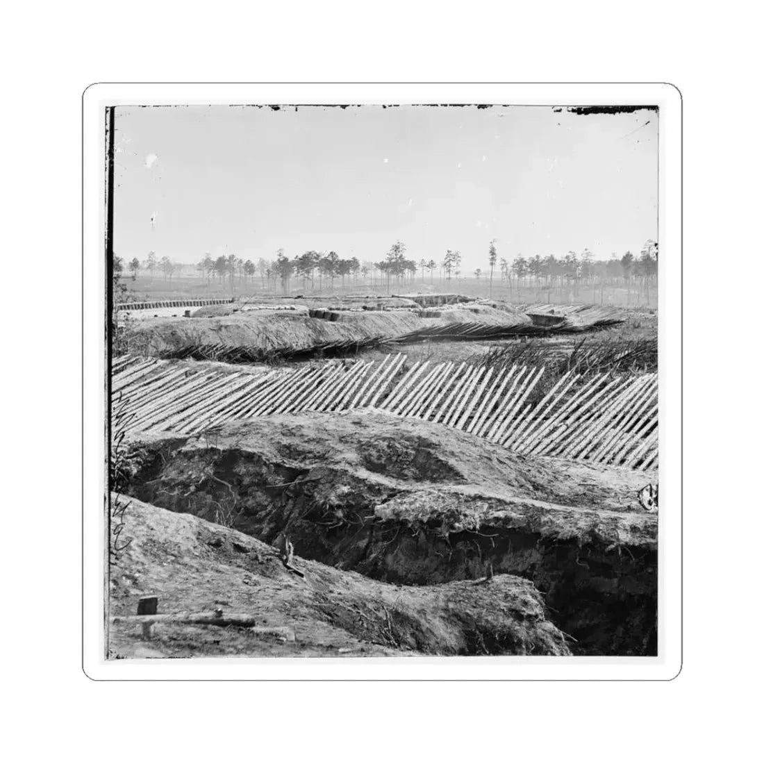 Petersburg, Va. View From Breastworks of Fort Sedgwick (U.S. Civil War) STICKER Vinyl Kiss-Cut Decal 3 Inch White - The Sticker Space
