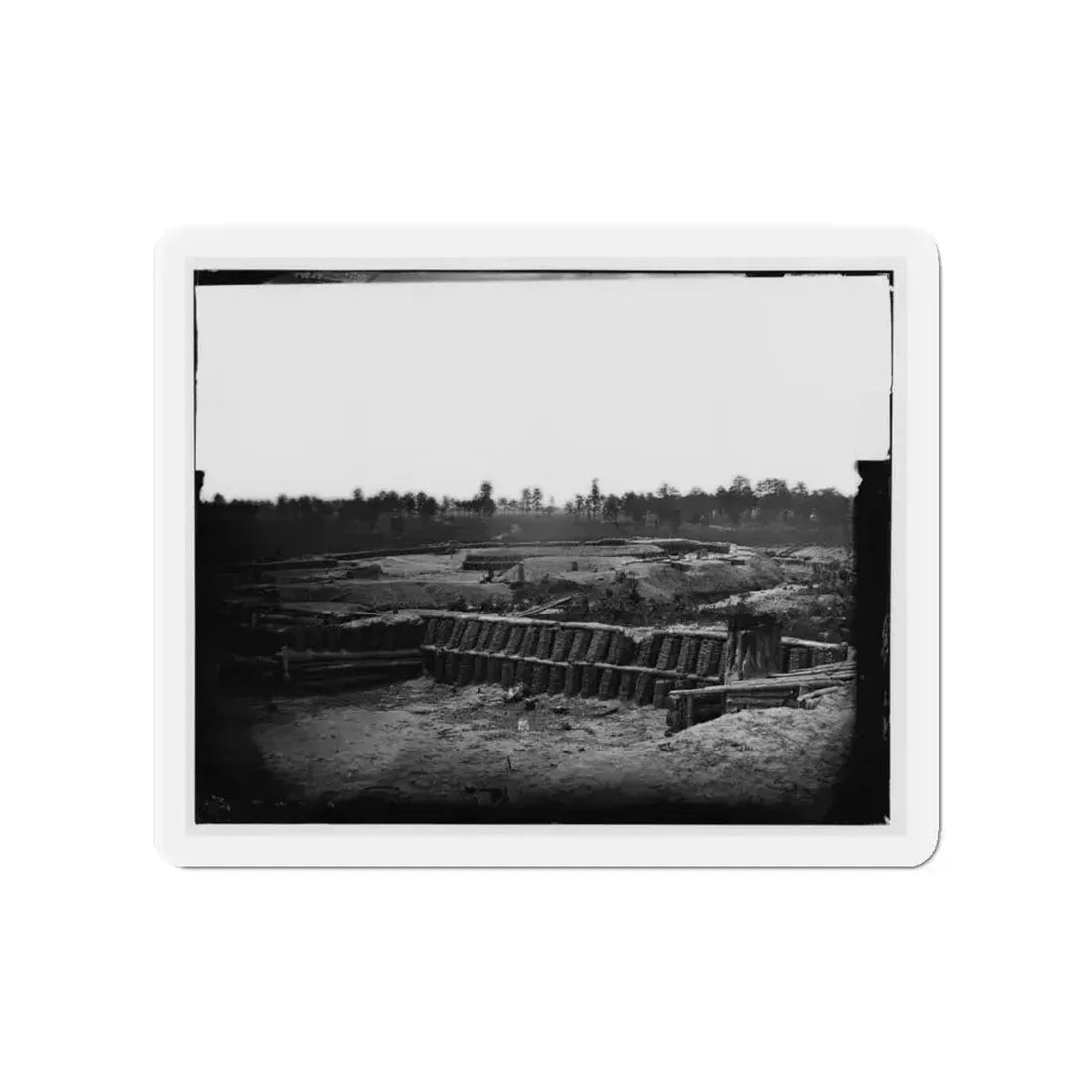 Petersburg, Va. View From Center Of Fort Sedgwick Looking South (U.S. Civil War) Refrigerator Magnet 4 Inch Die-Cut - The Sticker Space