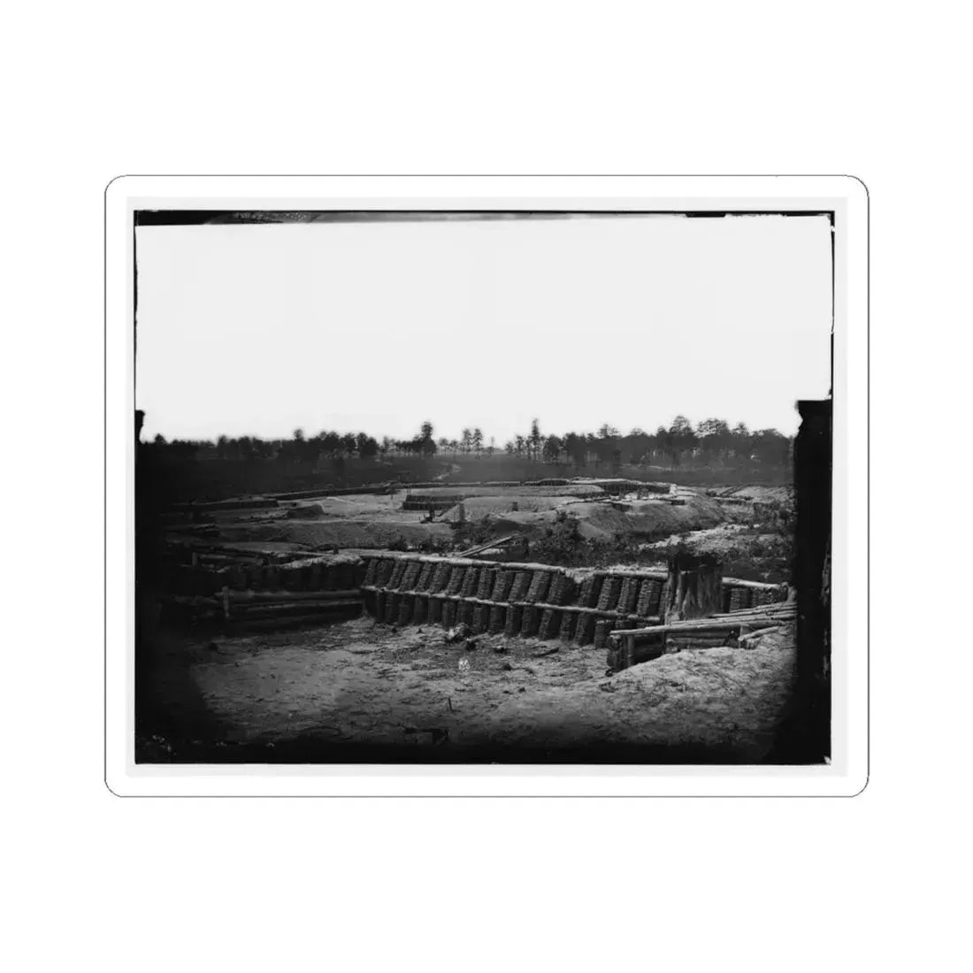 Petersburg, Va. View From Center of Fort Sedgwick Looking South (U.S. Civil War) STICKER Vinyl Kiss-Cut Decal 6 Inch White - The Sticker Space