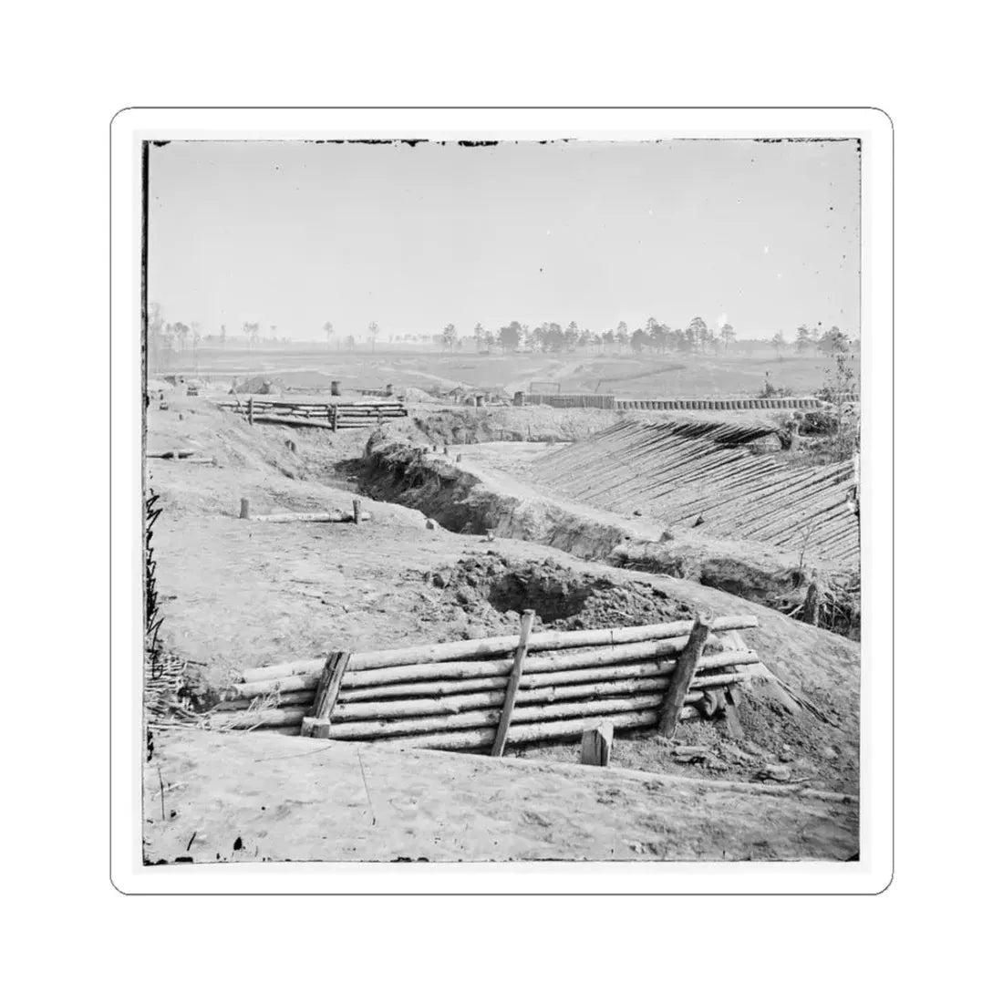 Petersburg, Va. View of Fort Sedgwick (U.S. Civil War) STICKER Vinyl Kiss-Cut Decal 3 Inch White - The Sticker Space