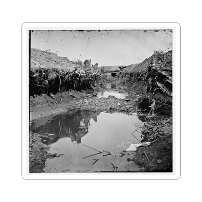 Petersburg, Va. Water-Filled Ditch on West Side of Fort Sedgwick (U.S. Civil War) STICKER Vinyl Kiss-Cut Decal 3 Inch White - The Sticker Space