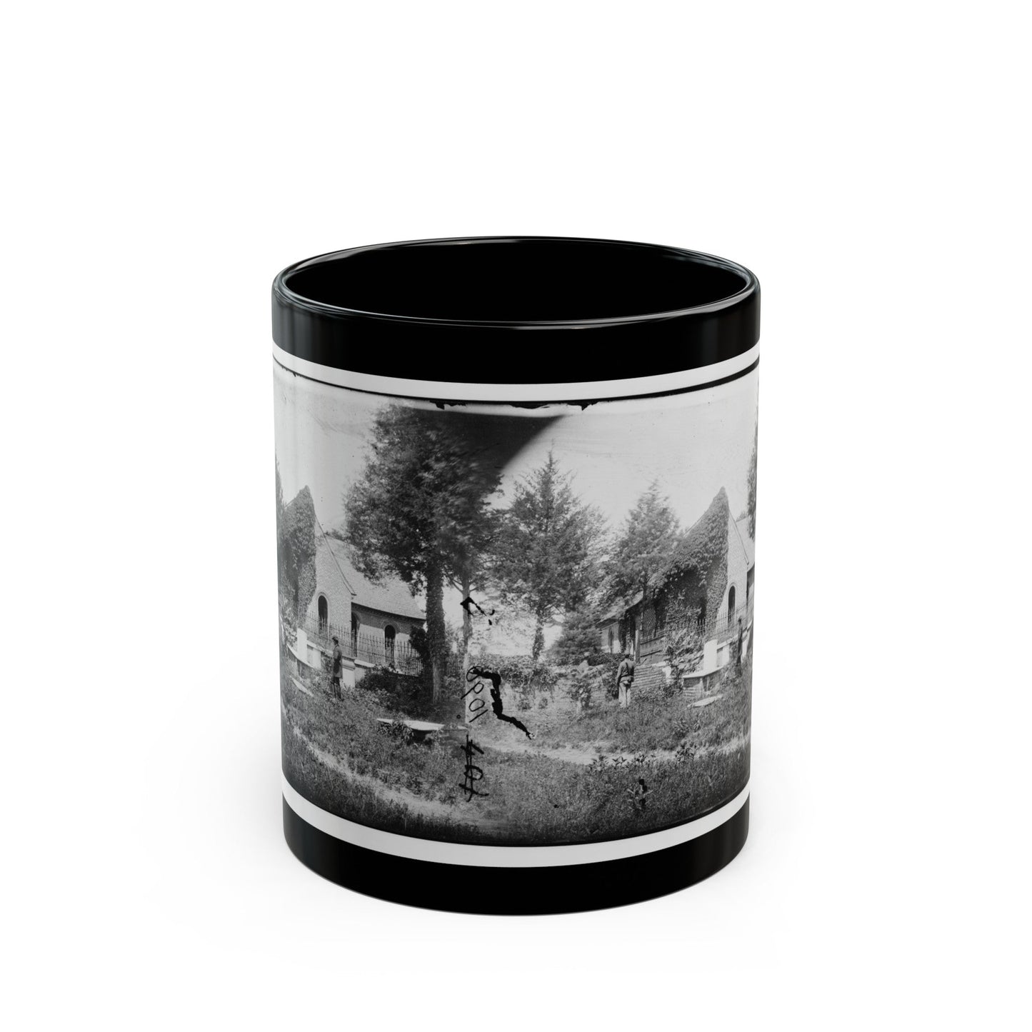 Petersburg, Va. Blandford Church And Graveyard (U.S. Civil War) Black Coffee Mug-11oz-The Sticker Space