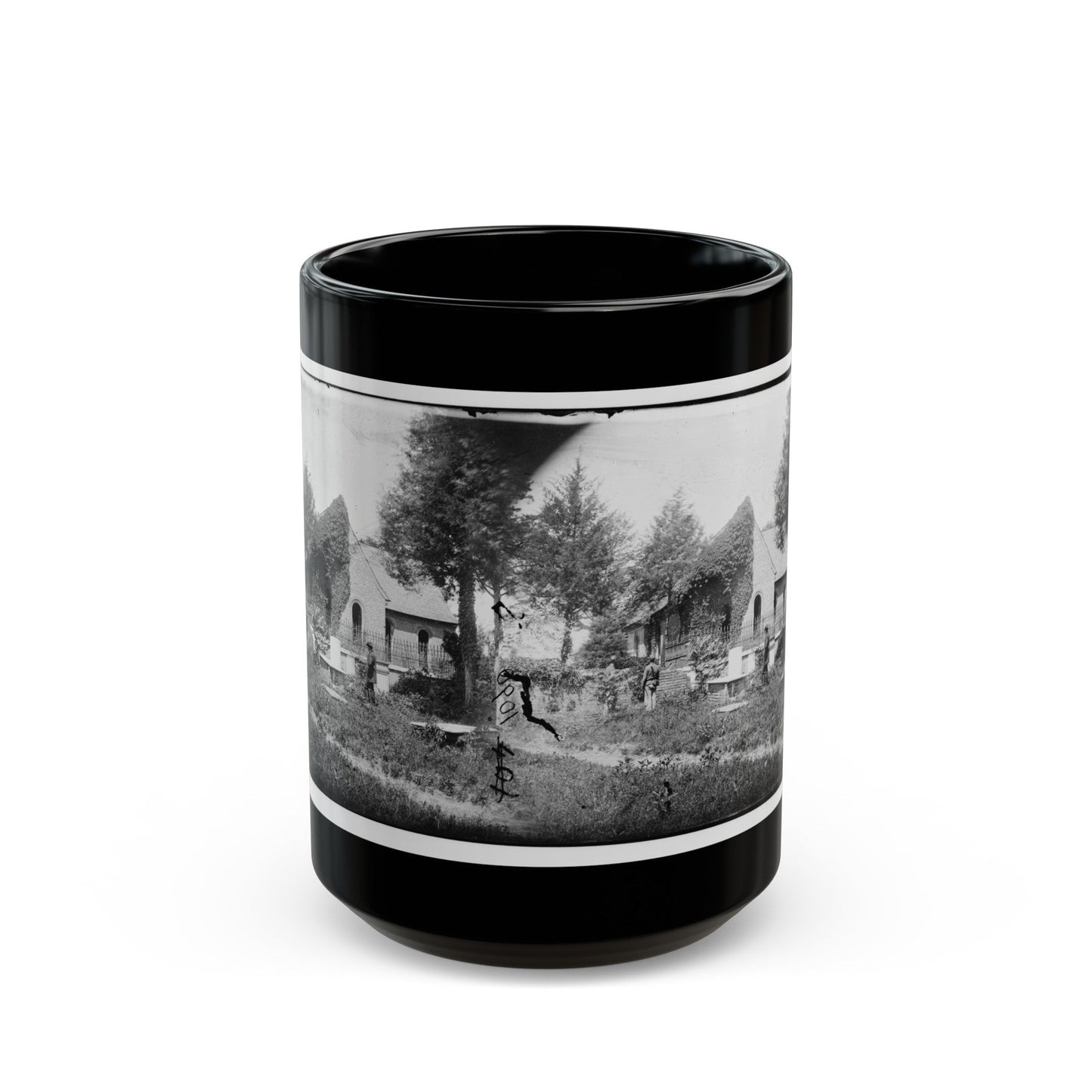 Petersburg, Va. Blandford Church And Graveyard (U.S. Civil War) Black Coffee Mug-15oz-The Sticker Space