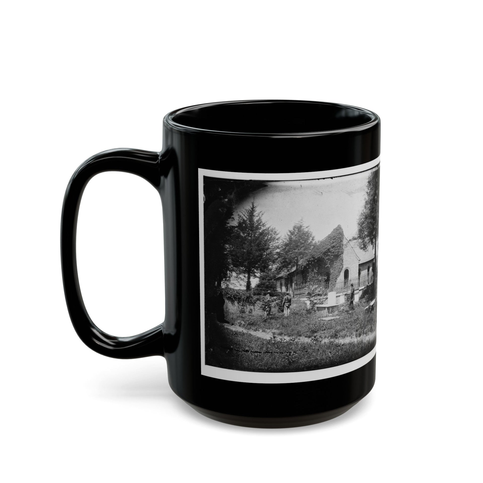 Petersburg, Va. Blandford Church And Graveyard (U.S. Civil War) Black Coffee Mug-The Sticker Space