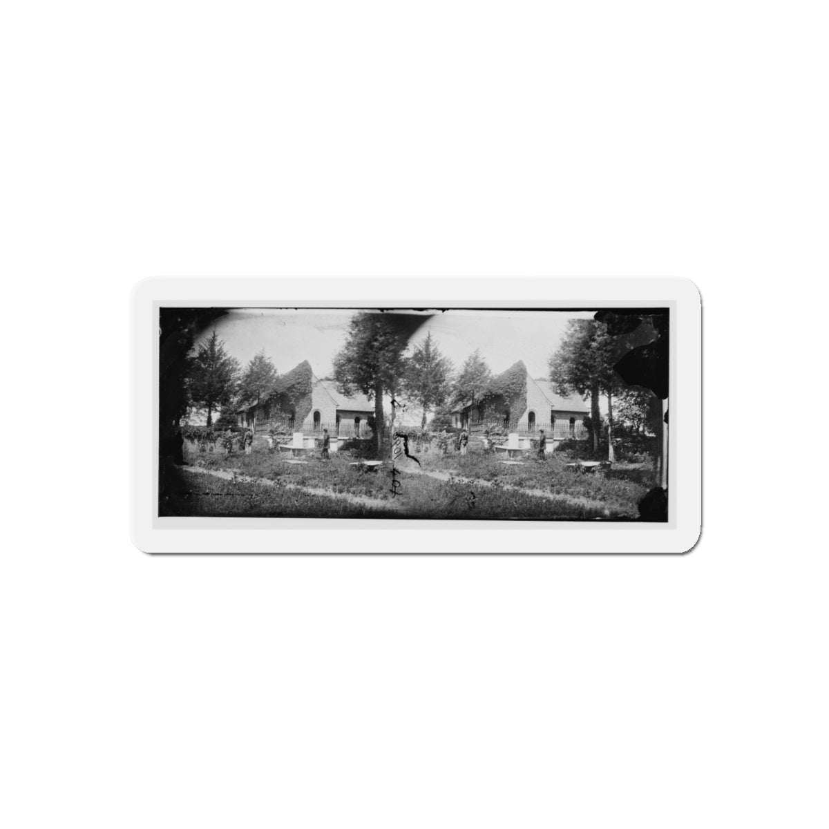 Petersburg, Va. Blandford Church And Graveyard (U.S. Civil War) Refrigerator Magnet-4" x 4"-The Sticker Space