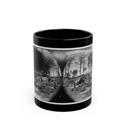 Petersburg, Va. Captured Confederate Encampment (U.S. Civil War) Black Coffee Mug-11oz-The Sticker Space