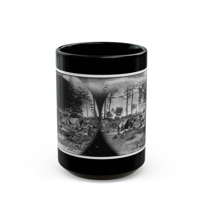 Petersburg, Va. Captured Confederate Encampment (U.S. Civil War) Black Coffee Mug-15oz-The Sticker Space