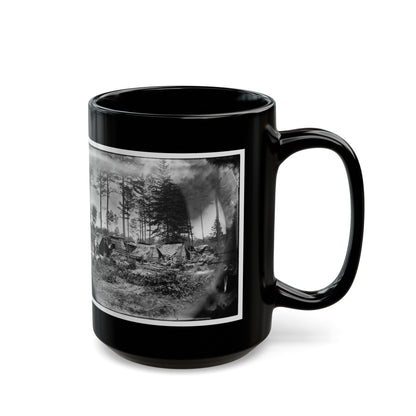 Petersburg, Va. Captured Confederate Encampment (U.S. Civil War) Black Coffee Mug-The Sticker Space