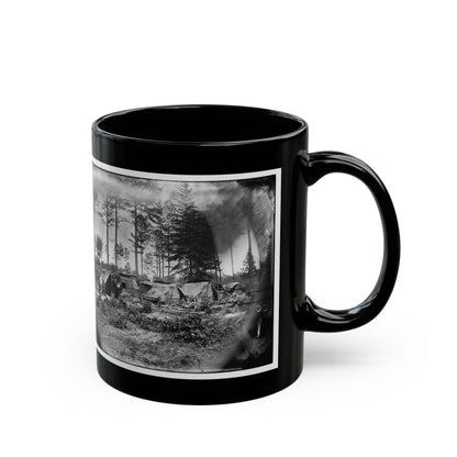 Petersburg, Va. Captured Confederate Encampment (U.S. Civil War) Black Coffee Mug-The Sticker Space