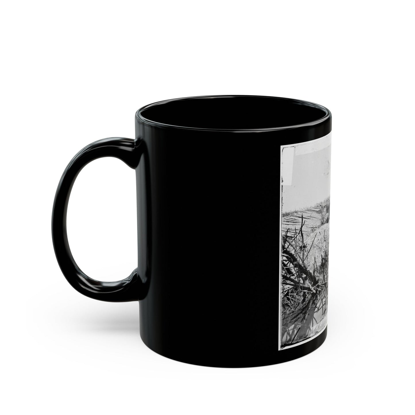 Petersburg, Va. Chevaux-De-Frise In Front Of Fort Sedgwick (U.S. Civil War) Black Coffee Mug-The Sticker Space