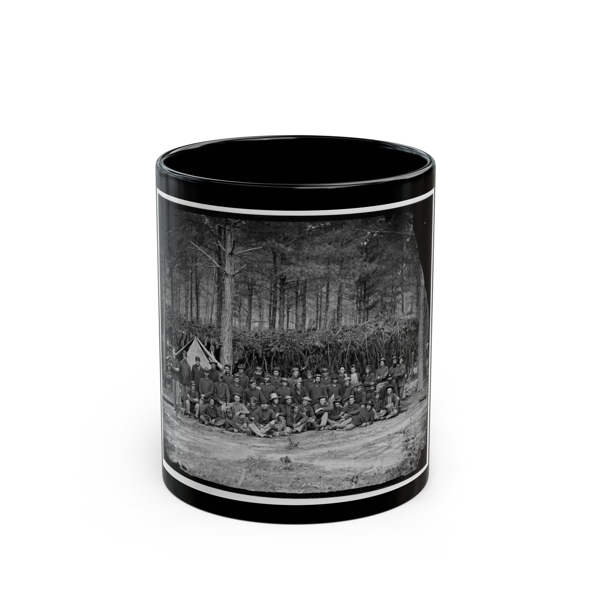 Petersburg, Va. Company A, U.S. Engineer Battalion (U.S. Civil War) Black Coffee Mug-11oz-The Sticker Space