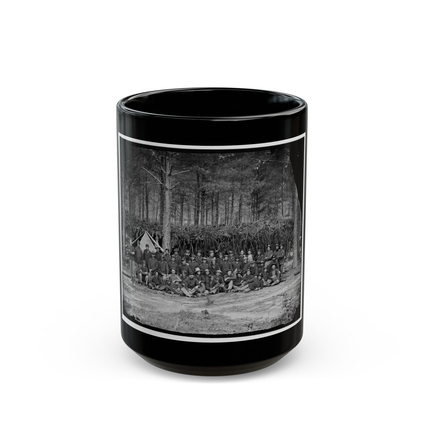 Petersburg, Va. Company A, U.S. Engineer Battalion (U.S. Civil War) Black Coffee Mug-15oz-The Sticker Space