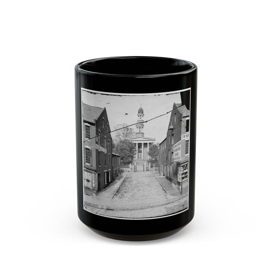 Petersburg, Va. Courthouse (U.S. Civil War) Black Coffee Mug-15oz-The Sticker Space