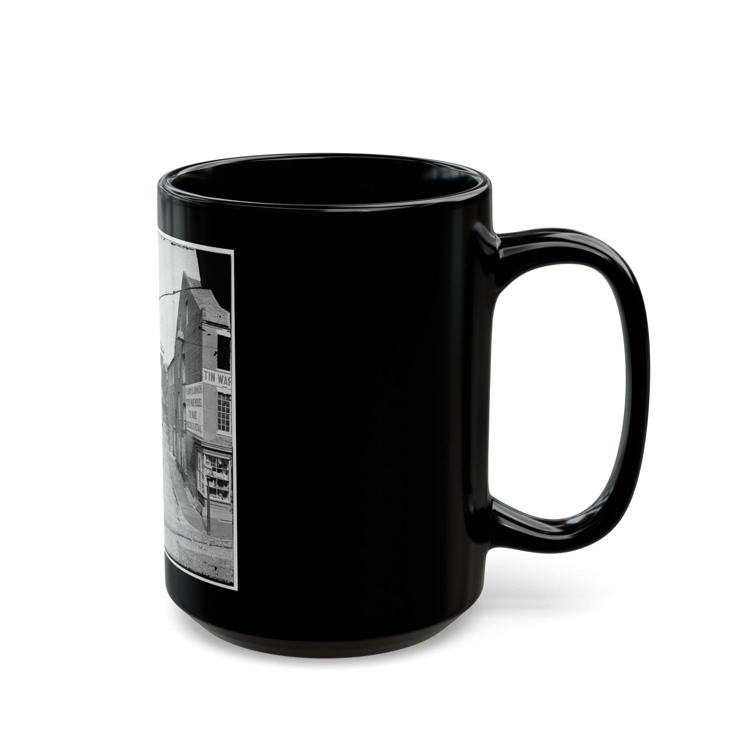 Petersburg, Va. Courthouse (U.S. Civil War) Black Coffee Mug-The Sticker Space