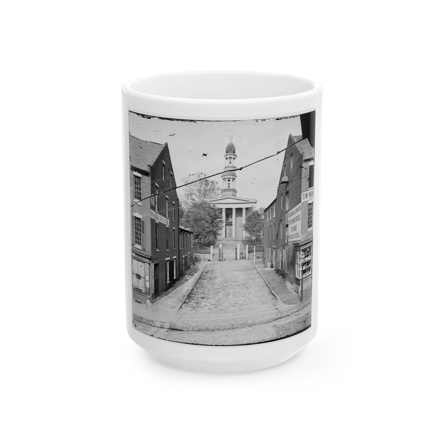 Petersburg, Va. Courthouse (U.S. Civil War) White Coffee Mug-15oz-The Sticker Space