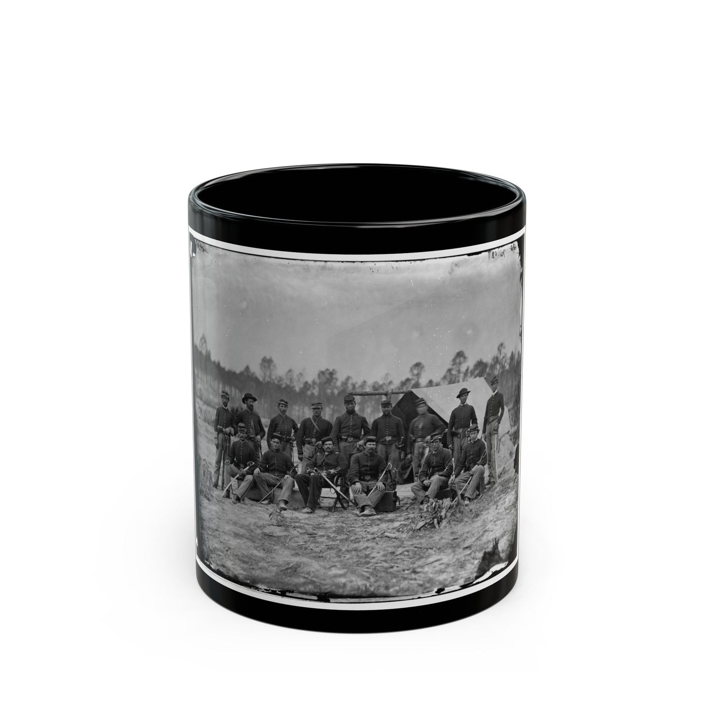 Petersburg, Va. Detachment Of 3d Indiana Cavalry (U.S. Civil War) Black Coffee Mug-11oz-The Sticker Space