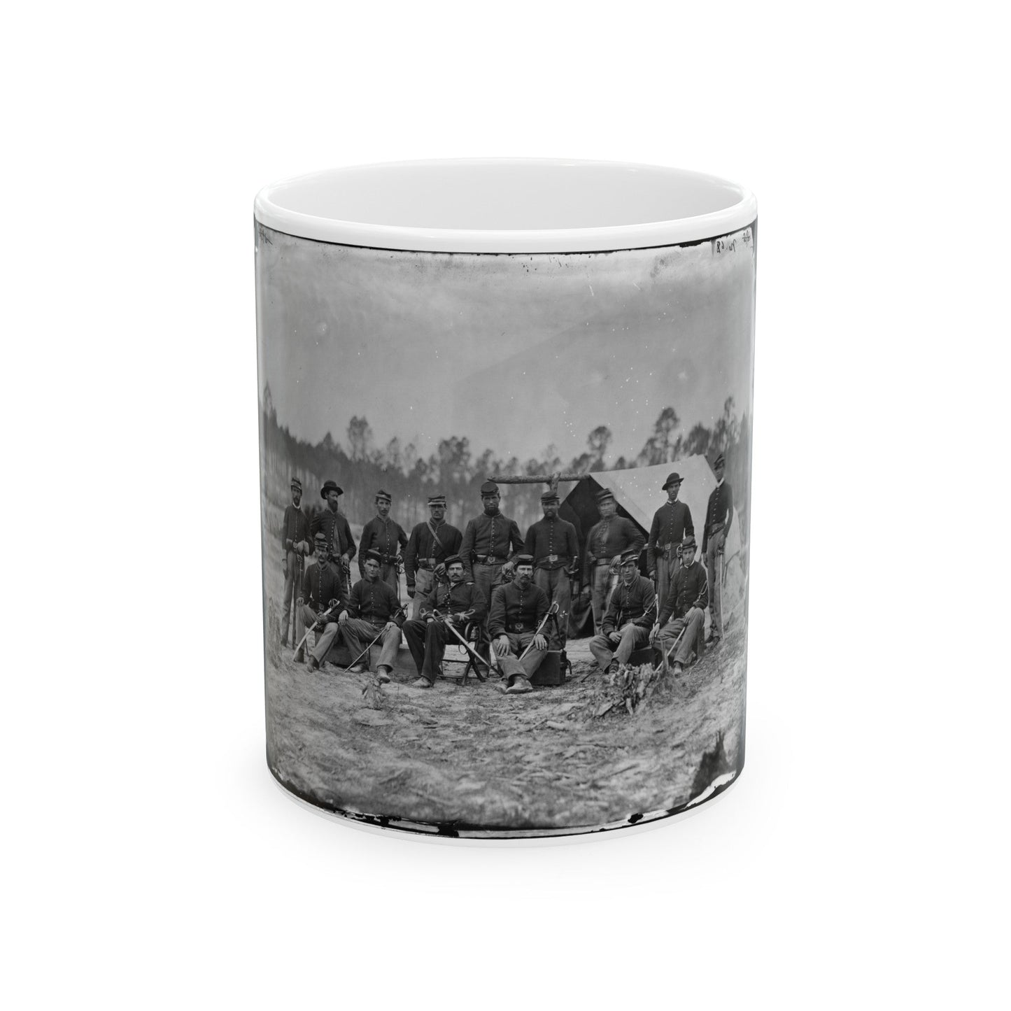 Petersburg, Va. Detachment Of 3d Indiana Cavalry (U.S. Civil War) White Coffee Mug-11oz-The Sticker Space