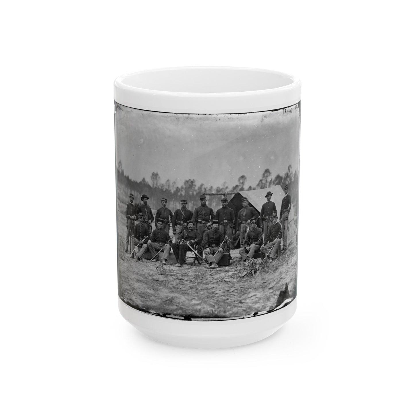Petersburg, Va. Detachment Of 3d Indiana Cavalry (U.S. Civil War) White Coffee Mug-15oz-The Sticker Space