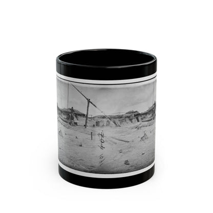 Petersburg, Va. Earthworks In Front Of The Town (U.S. Civil War) Black Coffee Mug-11oz-The Sticker Space