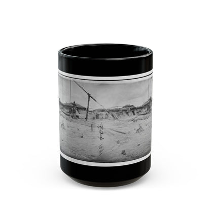 Petersburg, Va. Earthworks In Front Of The Town (U.S. Civil War) Black Coffee Mug-15oz-The Sticker Space