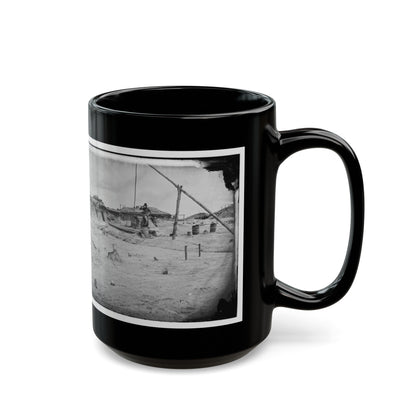 Petersburg, Va. Earthworks In Front Of The Town (U.S. Civil War) Black Coffee Mug-The Sticker Space