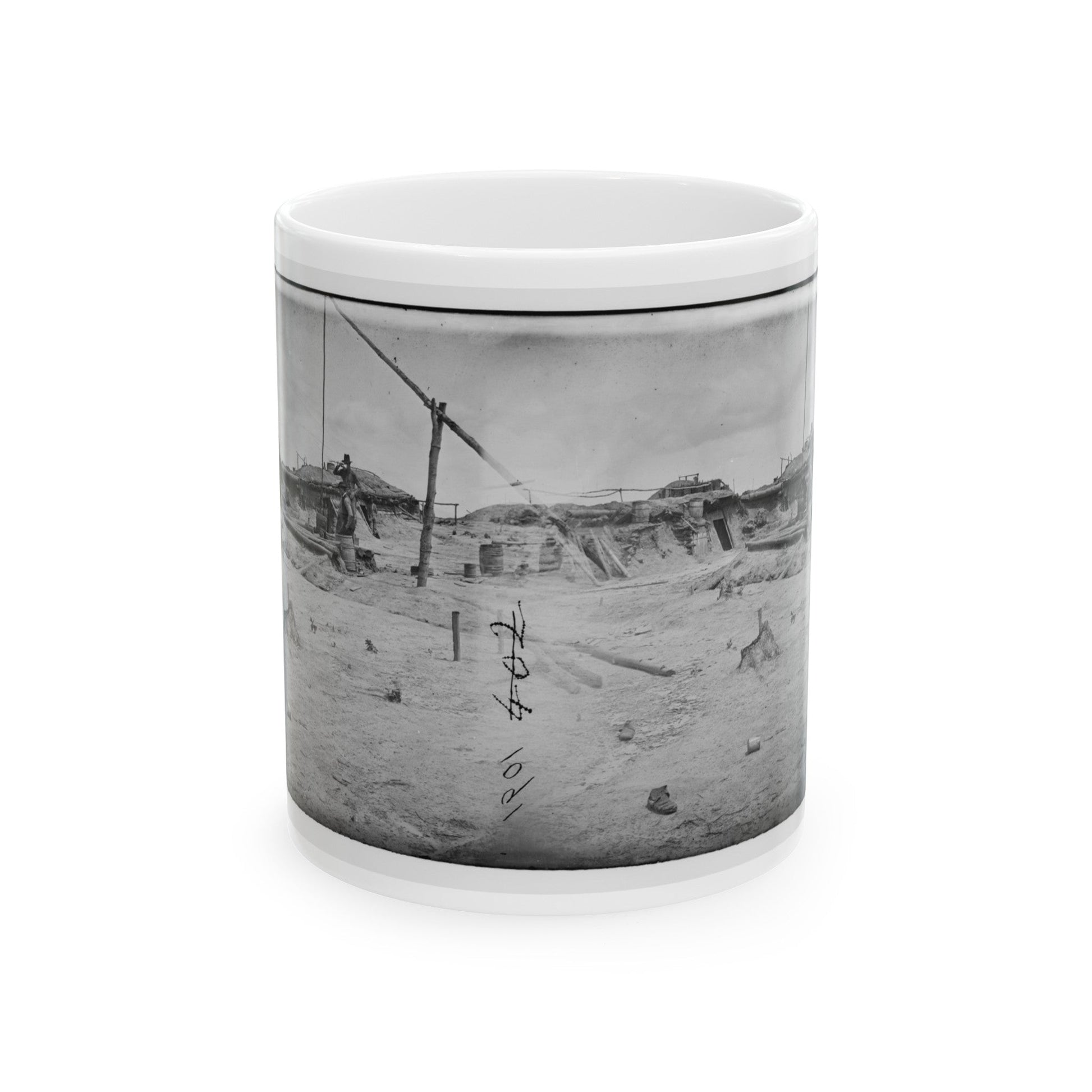 Petersburg, Va. Earthworks In Front Of The Town (U.S. Civil War) White Coffee Mug-11oz-The Sticker Space