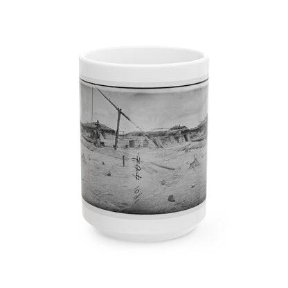 Petersburg, Va. Earthworks In Front Of The Town (U.S. Civil War) White Coffee Mug-15oz-The Sticker Space