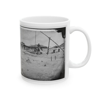 Petersburg, Va. Earthworks In Front Of The Town (U.S. Civil War) White Coffee Mug-The Sticker Space