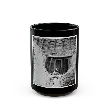 Petersburg, Va. Entrance To Mine In Fort Mahone, Intended To Undermine Fort Sedgwick (U.S. Civil War) Black Coffee Mug-15oz-The Sticker Space