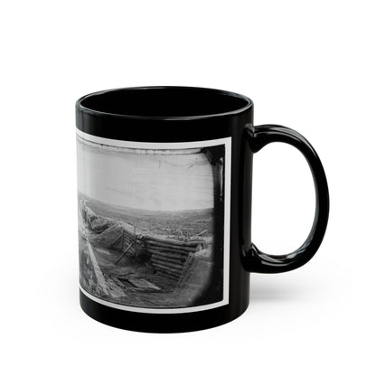 Petersburg, Va. Federal Line Near Fort Morton (U.S. Civil War) Black Coffee Mug-The Sticker Space