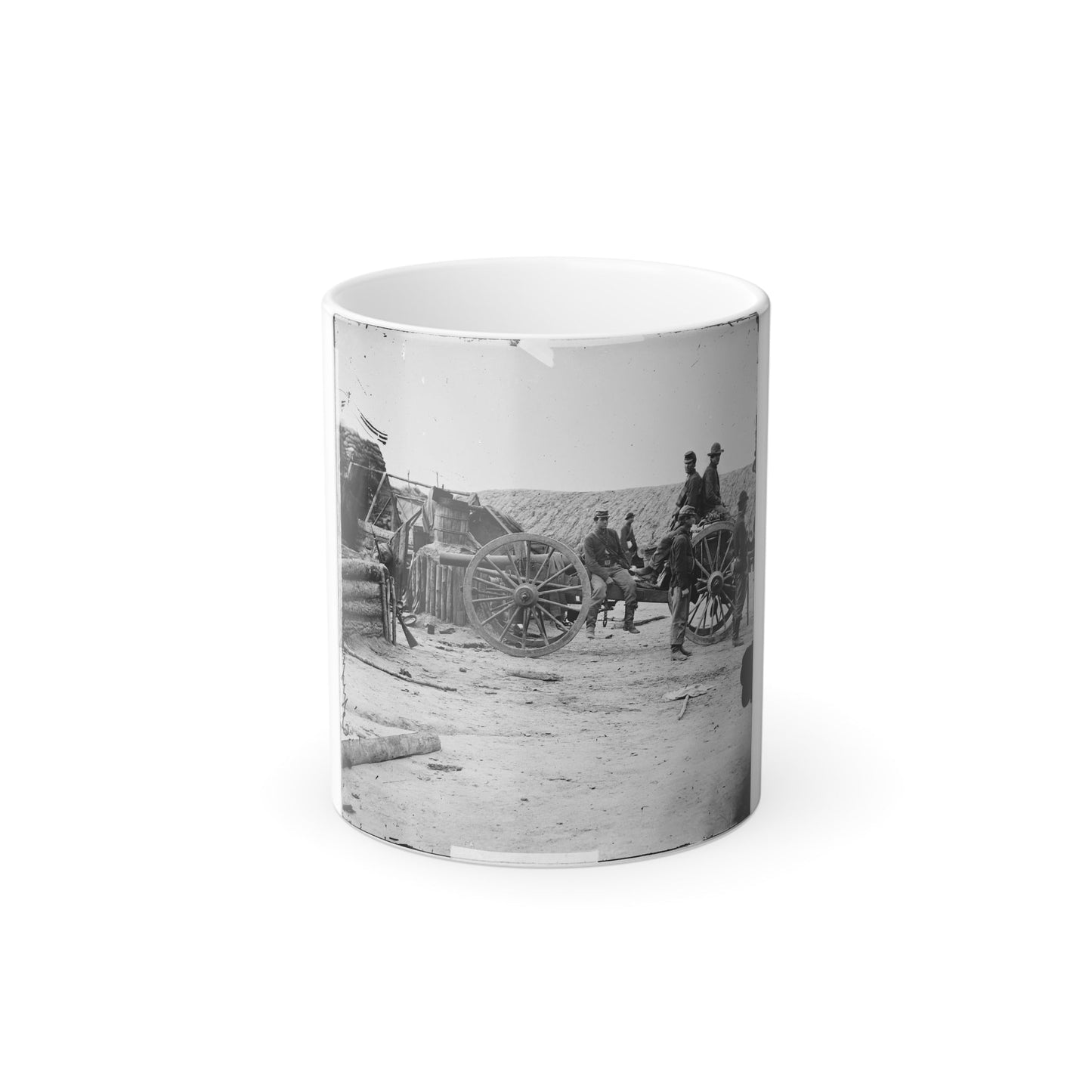Petersburg, Va. Federal Soldiers Removing Artillery From Confederate Fortifications (U.S. Civil War) Color Morphing Mug 11oz-11oz-The Sticker Space