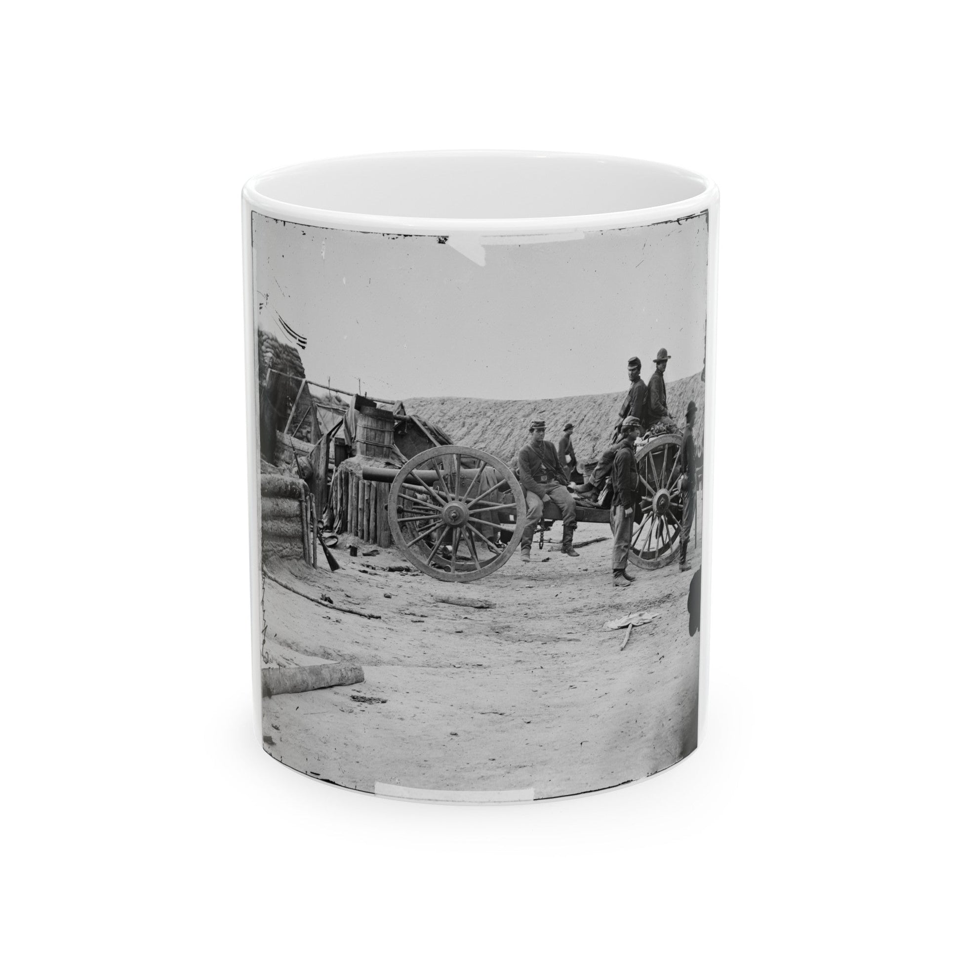 Petersburg, Va. Federal Soldiers Removing Artillery From Confederate Fortifications (U.S. Civil War) White Coffee Mug-11oz-The Sticker Space