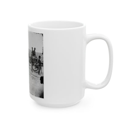 Petersburg, Va. Federal Soldiers Removing Artillery From Confederate Fortifications (U.S. Civil War) White Coffee Mug-The Sticker Space