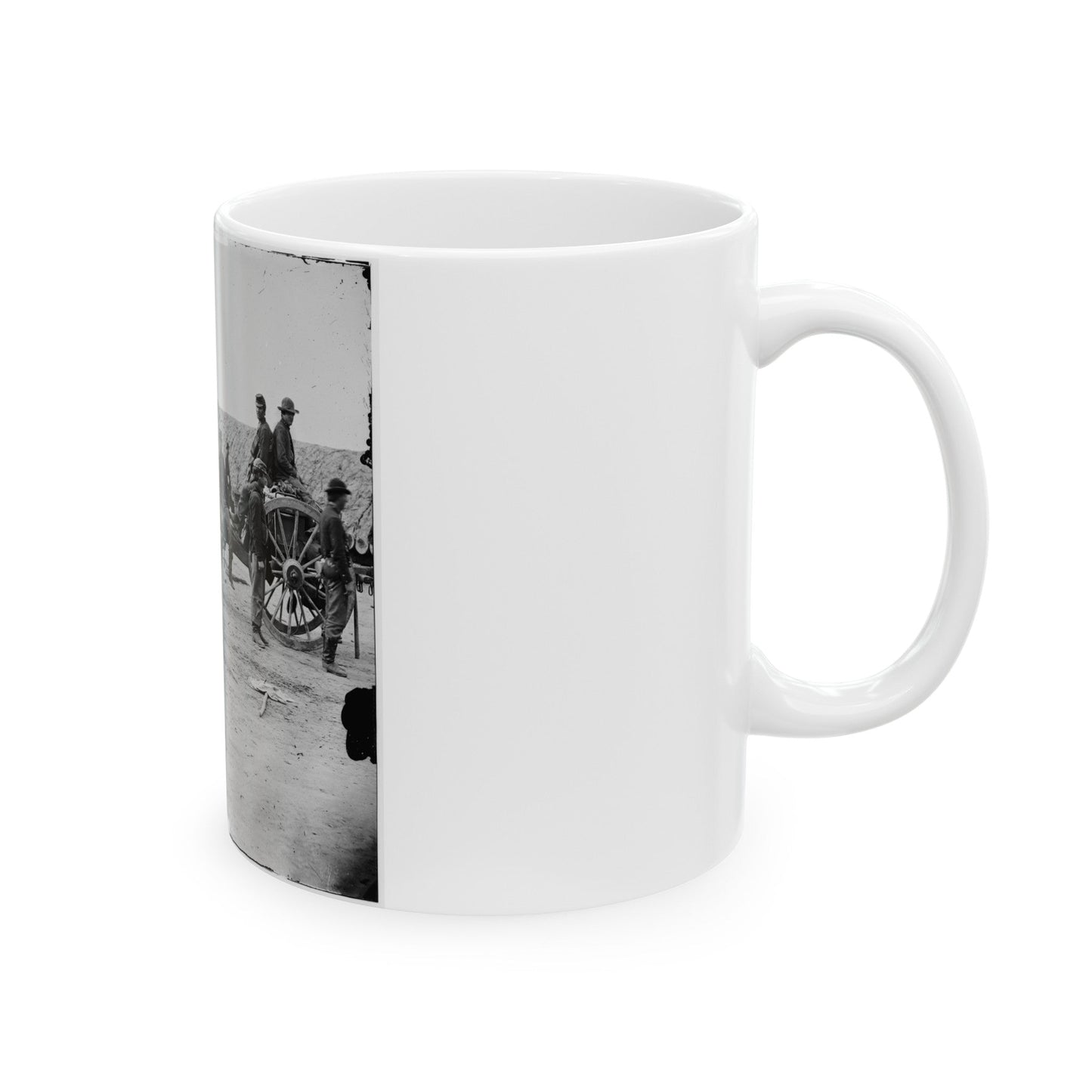 Petersburg, Va. Federal Soldiers Removing Artillery From Confederate Fortifications (U.S. Civil War) White Coffee Mug-The Sticker Space