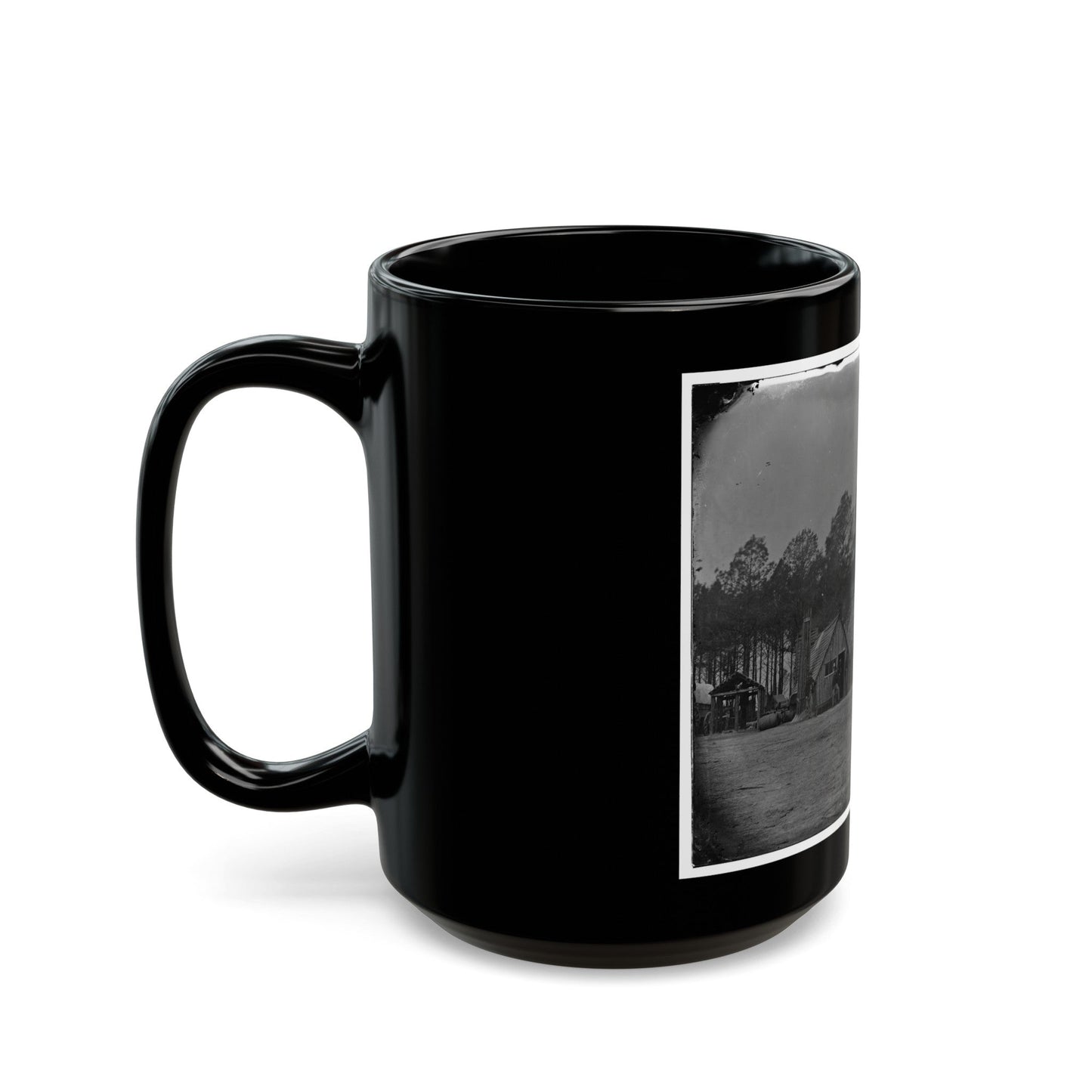 Petersburg, Va. General View Of The Commissary Department, 50th New York Engineers (U.S. Civil War) Black Coffee Mug-The Sticker Space