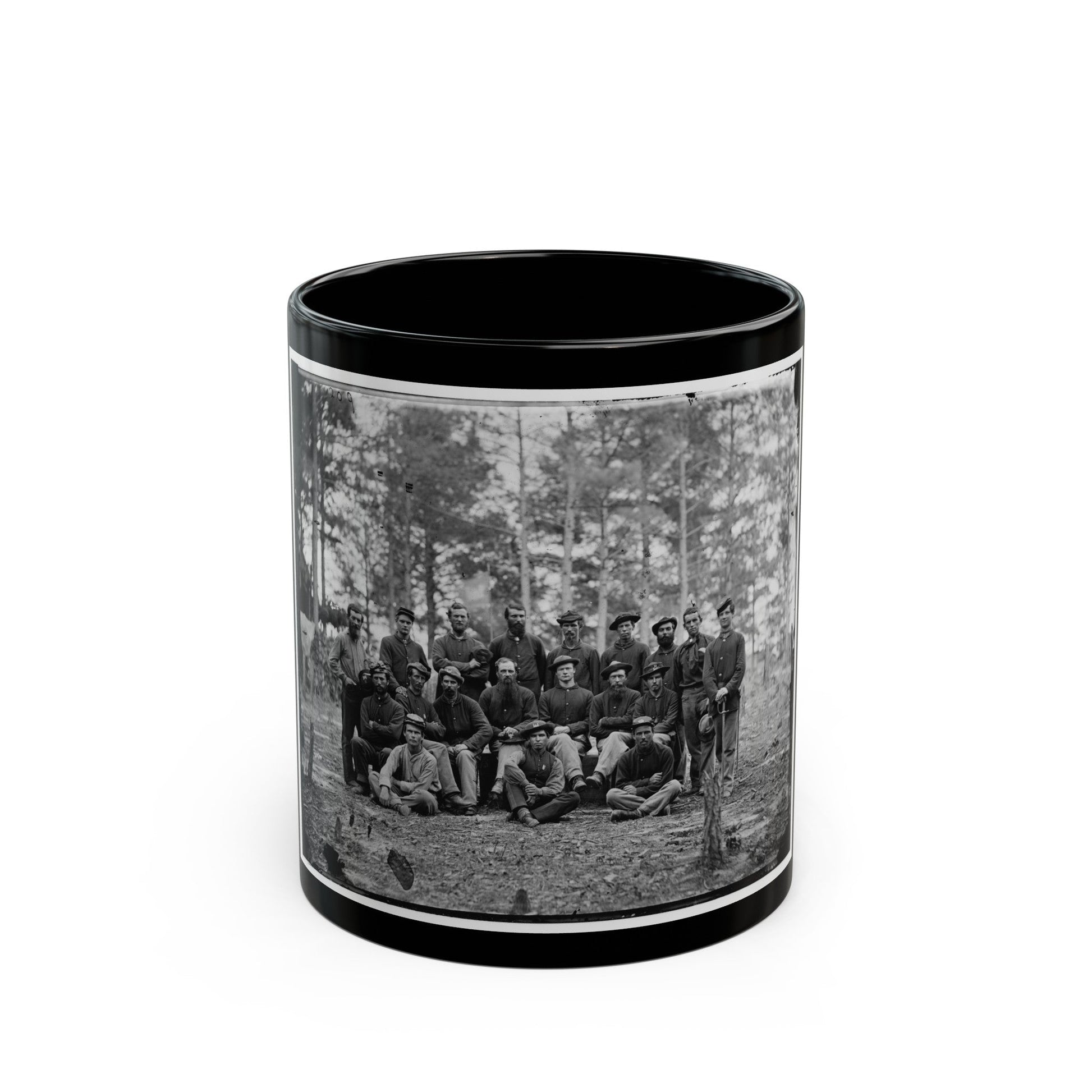 Petersburg, Va. Group Of Company B, U.S. Engineer Battalion (U.S. Civil War) Black Coffee Mug-11oz-The Sticker Space