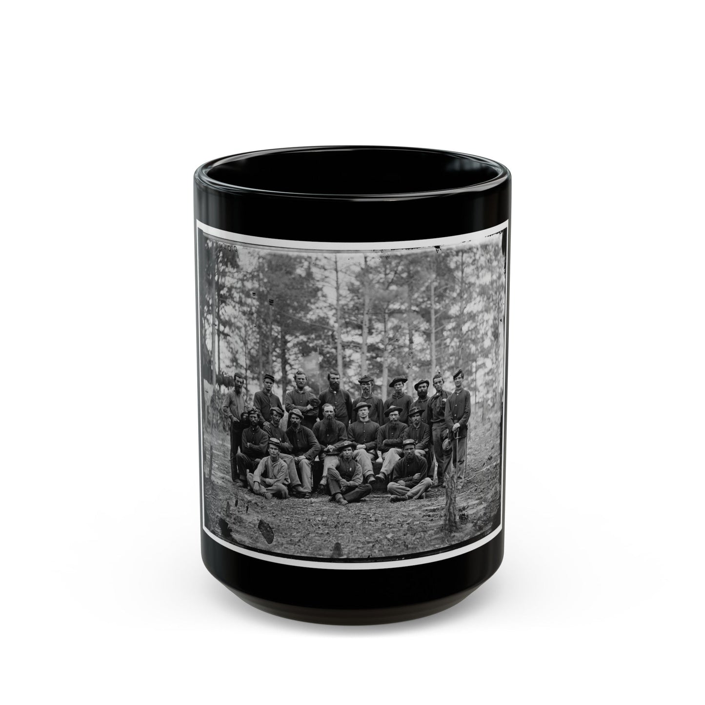 Petersburg, Va. Group Of Company B, U.S. Engineer Battalion (U.S. Civil War) Black Coffee Mug-15oz-The Sticker Space