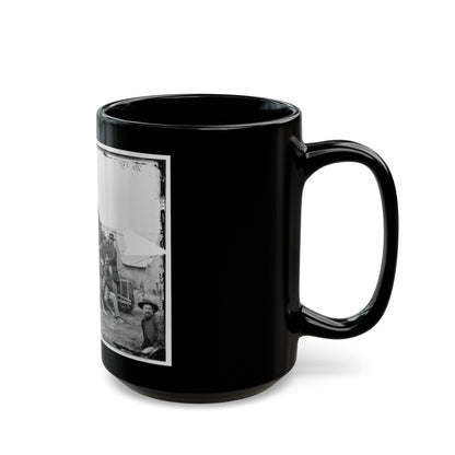 Petersburg, Va. Group Of The Quartermaster Department, 1st Division, 9th Corps, At Leisure (U.S. Civil War) Black Coffee Mug-The Sticker Space