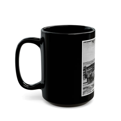 Petersburg, Va. Heavy Gun Mounted On Inner Line Of Confederate Fortifications (U.S. Civil War) Black Coffee Mug-The Sticker Space