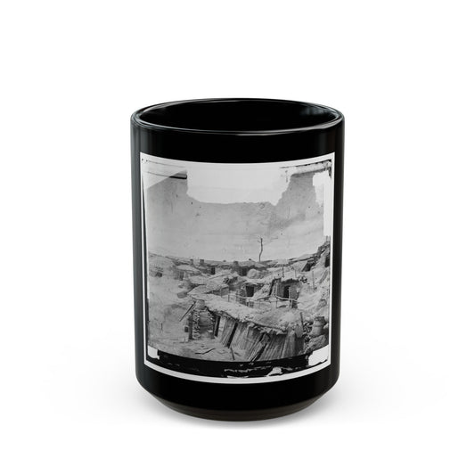 Petersburg, Va. Interior Of Fort Sedgwick, With Bomb-Proof Quarters Of Garrison (U.S. Civil War) Black Coffee Mug-15oz-The Sticker Space