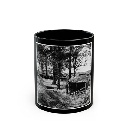 Petersburg, Va. Interior Of Fort Steadman (U.S. Civil War) Black Coffee Mug-11oz-The Sticker Space