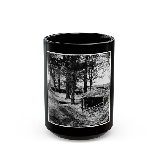 Petersburg, Va. Interior Of Fort Steadman (U.S. Civil War) Black Coffee Mug-15oz-The Sticker Space