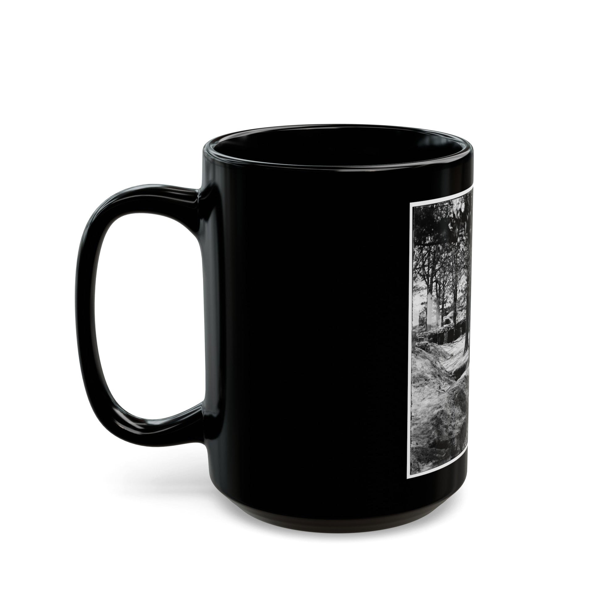 Petersburg, Va. Interior Of Fort Steadman (U.S. Civil War) Black Coffee Mug-The Sticker Space