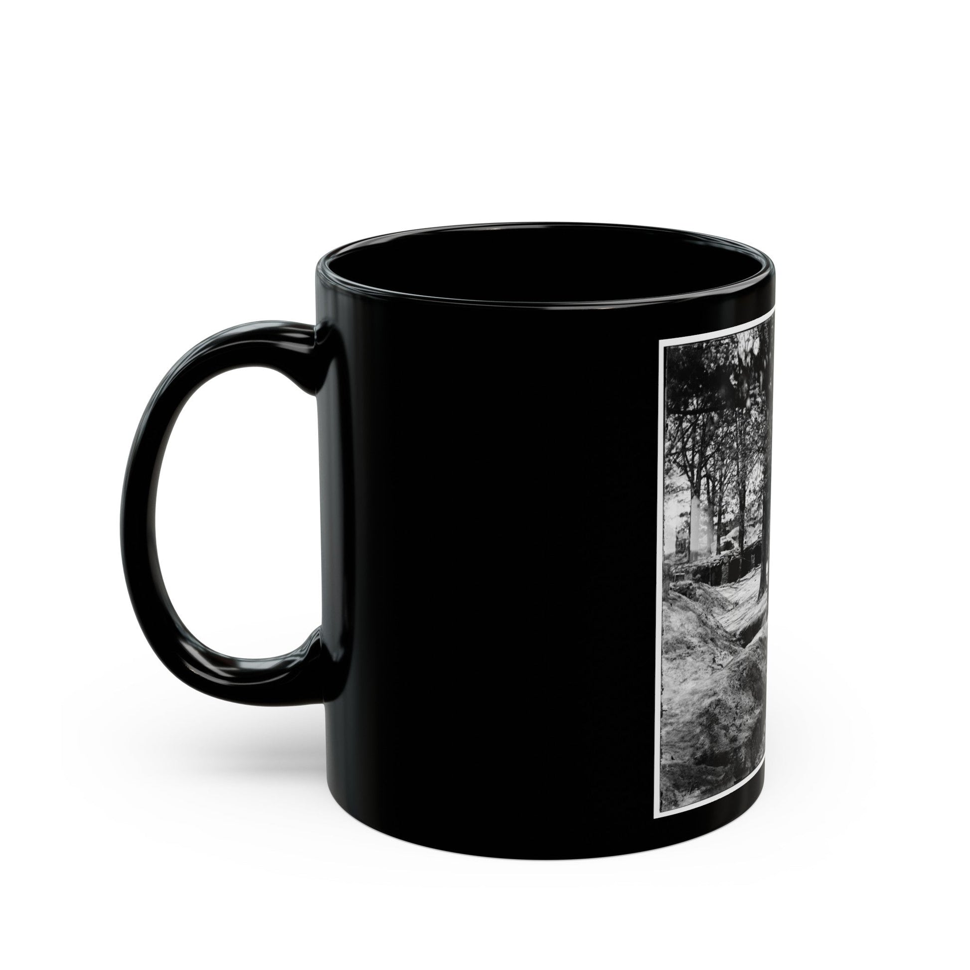 Petersburg, Va. Interior Of Fort Steadman (U.S. Civil War) Black Coffee Mug-The Sticker Space