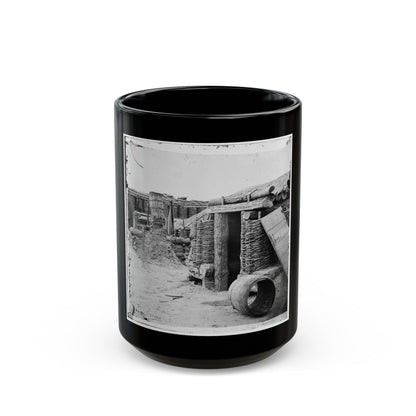 Petersburg, Va. Interior View Of Confederate Works (U.S. Civil War) Black Coffee Mug-15oz-The Sticker Space