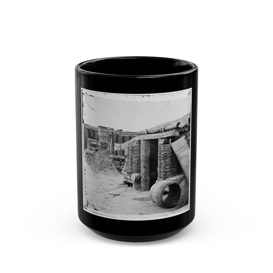 Petersburg, Va. Interior View Of Confederate Works (U.S. Civil War) Black Coffee Mug-15oz-The Sticker Space