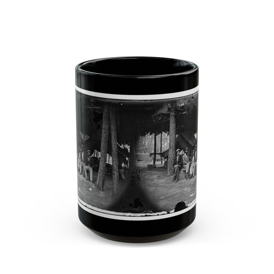 Petersburg, Va. Military Telegraph Operators At Headquarters; Another Group (U.S. Civil War) Black Coffee Mug-15oz-The Sticker Space