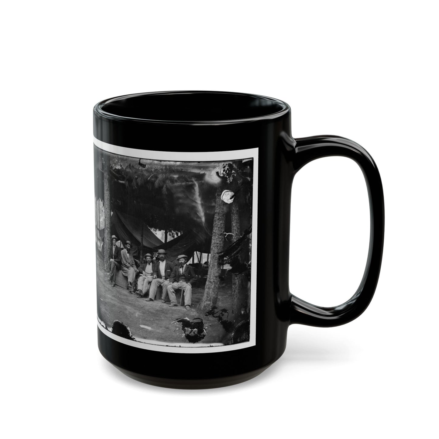 Petersburg, Va. Military Telegraph Operators At Headquarters; Another Group (U.S. Civil War) Black Coffee Mug-The Sticker Space