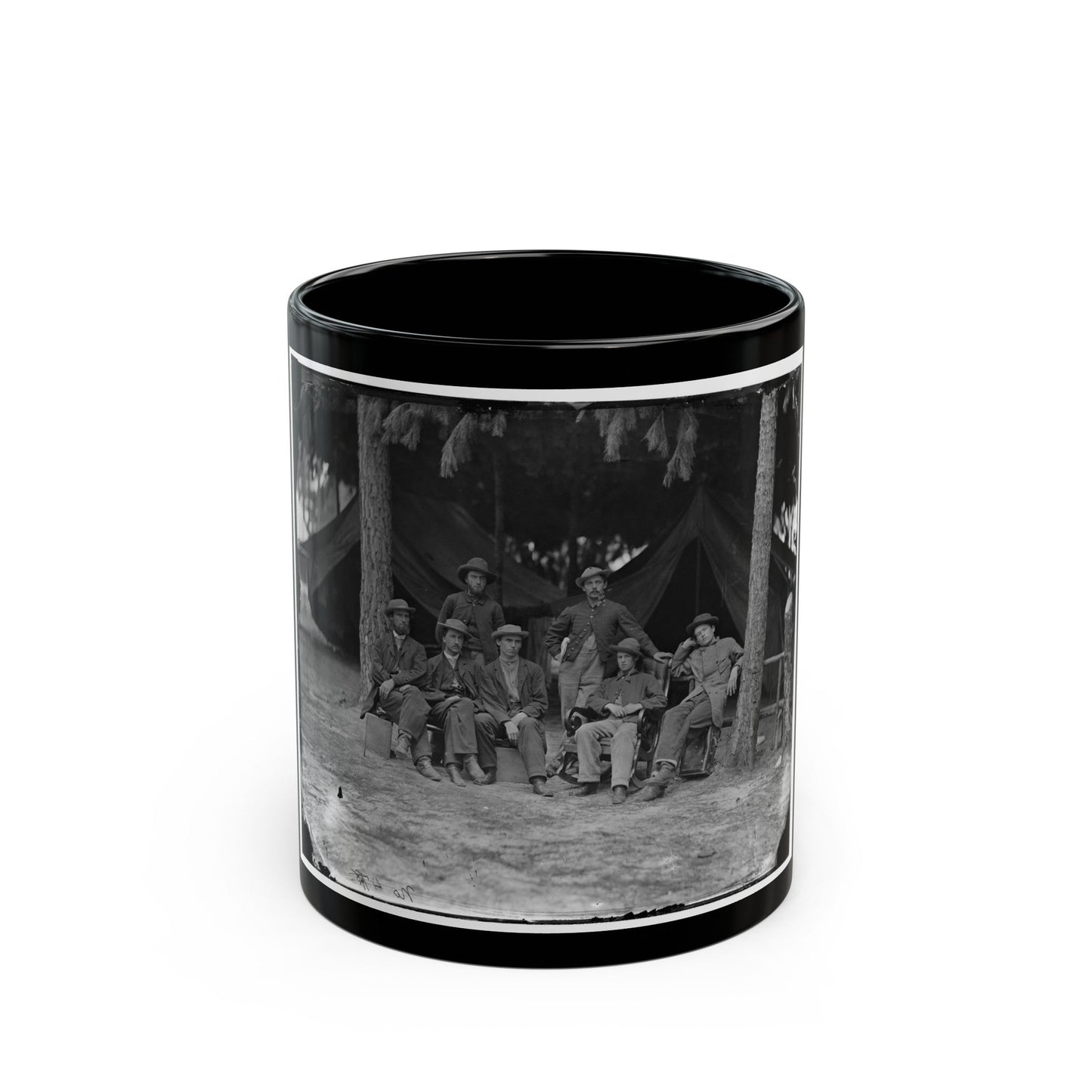 Petersburg, Va. Military Telegraph Operators At Headquarters (U.S. Civil War) Black Coffee Mug-11oz-The Sticker Space