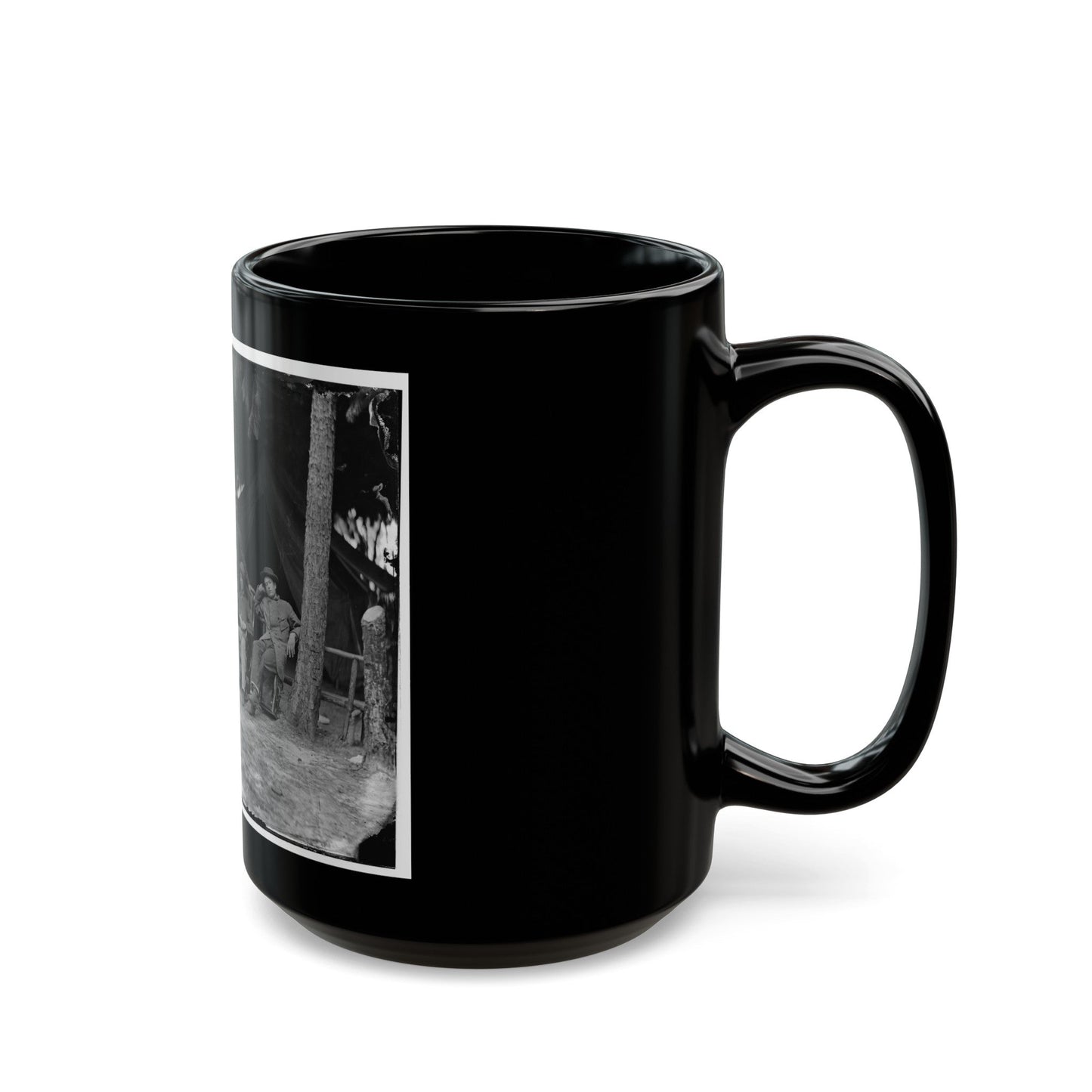 Petersburg, Va. Military Telegraph Operators At Headquarters (U.S. Civil War) Black Coffee Mug-The Sticker Space